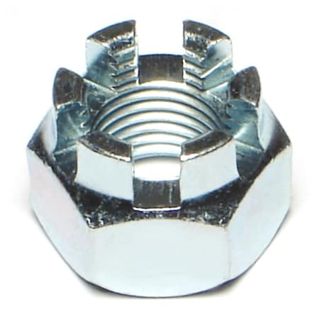 Midwest Fastener 12mm-1.25 Zinc Plated Class 8 Steel Extra Fine Thread Castle Nuts 6PK 76231